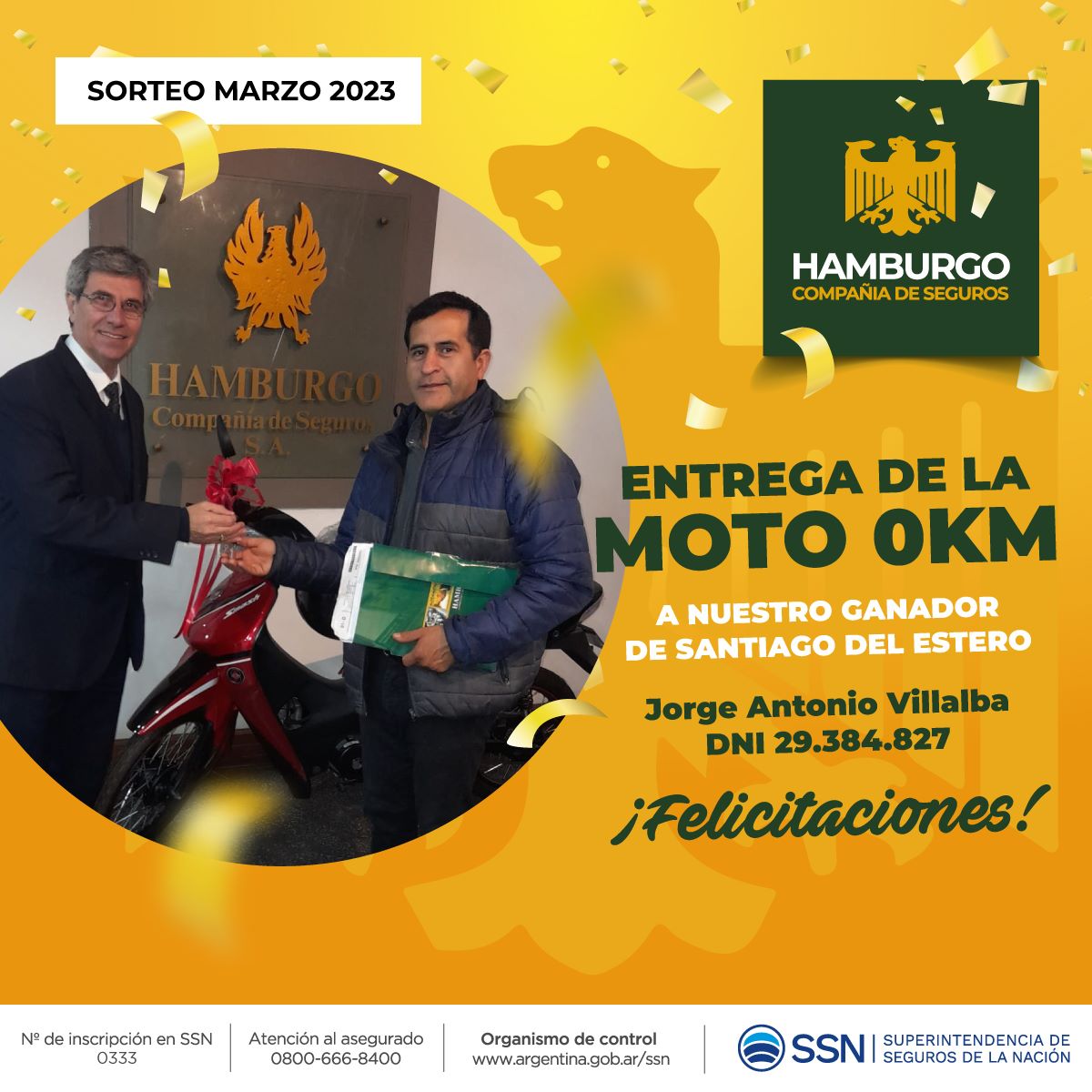 Entrega moto 0 Km Santiago del Estero