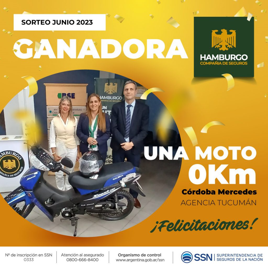 Entrega de Moto 0 KM Agencia Tucumán correspondiente al sorteo Junio 2023