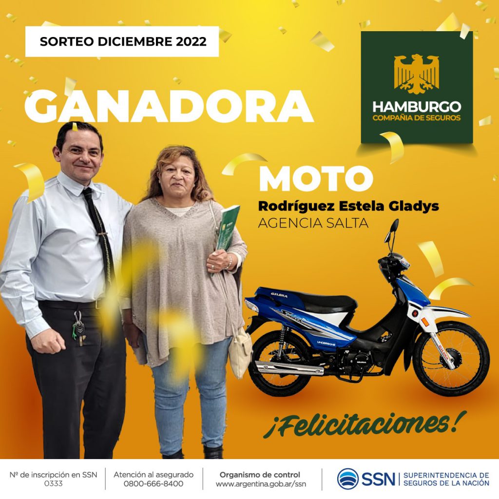 Entrega de Moto 0KM correspondiente al sorteo Diciembre 2022