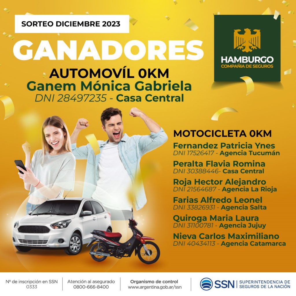 Ganadores sorteo Diciembre 2023!!