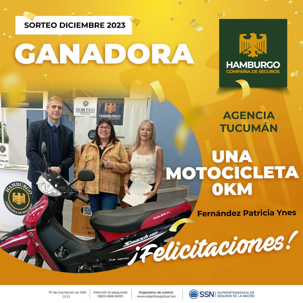 Entrega en agencia Tucumán de Moto 0Km correspondiente al sorteo de Diciembre 2023!