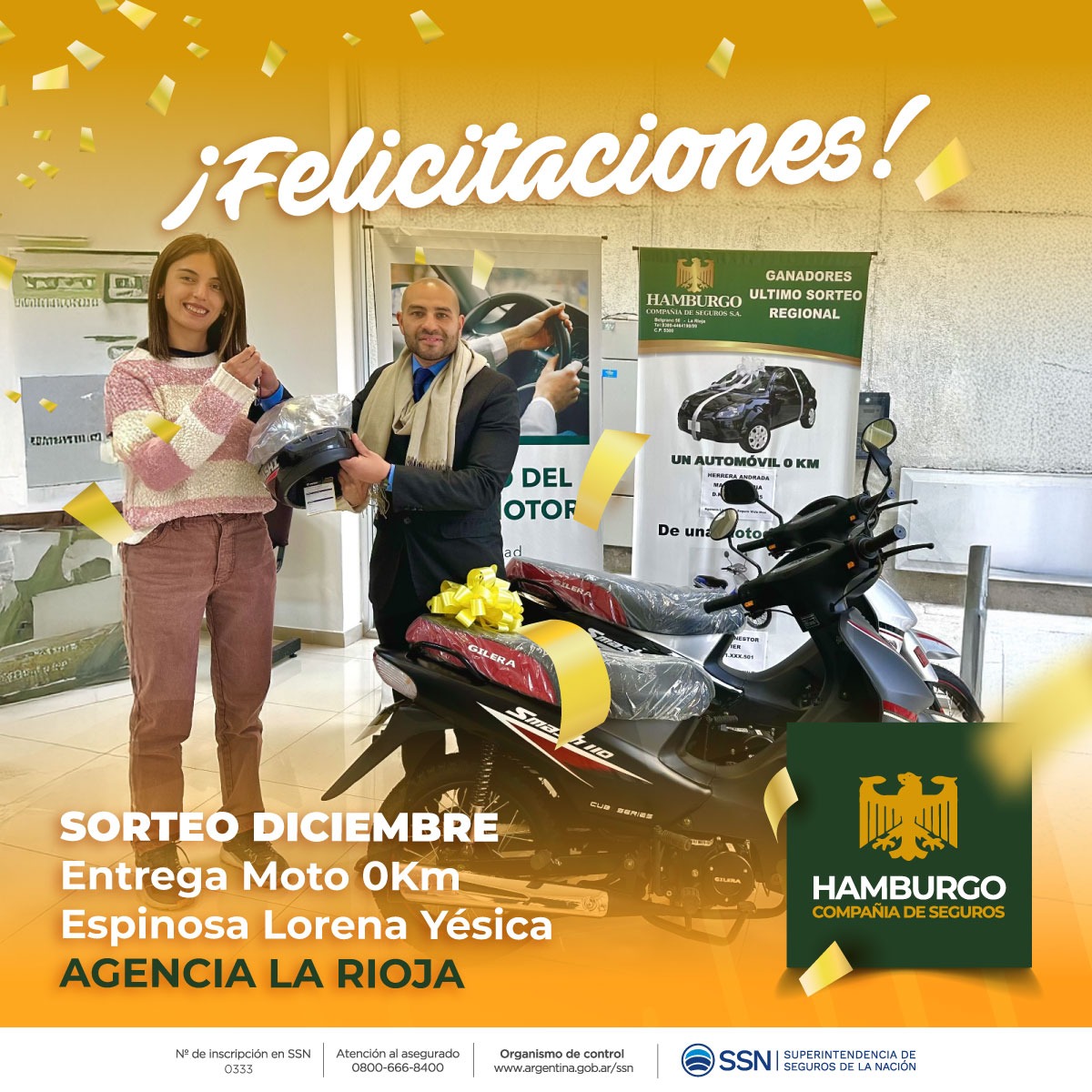 Agencia La Rioja: entrega de moto 0Km