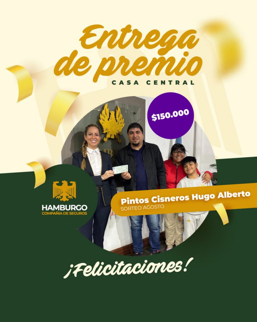 Entrega de premio correspondiente al sorteo de Agosto 2025!