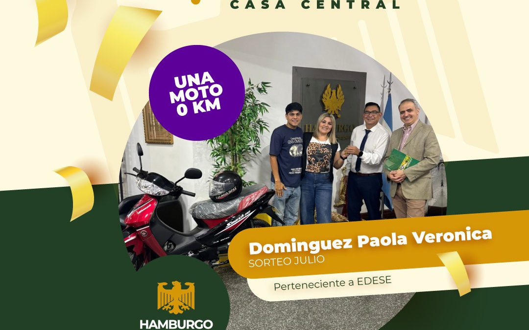 Entrega de Moto 0Km correspondiente al sorteo de Julio!