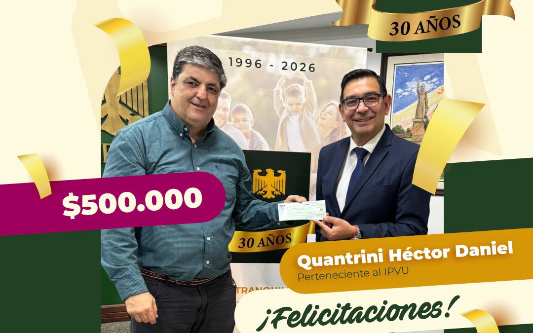 Entrega de premio correspondiente al sorteo de Enero 2026